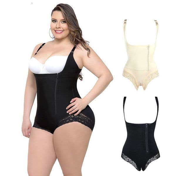 XS-6XL Waist Trainer Corset Slimming Underwear Women Body Shapewear Slimming Corrective Underwear Posture Corrector Lift Buttocks Black Beig