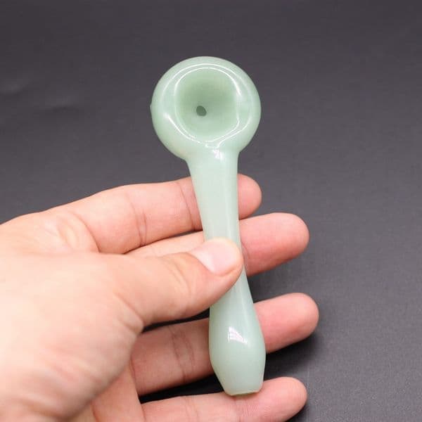 4 Inch Glass Pipes Smoking Hookah Tobacco Glass Spoon Pipe Colored Mini Glass Pipes Small Hand Pipes For Oil Burner