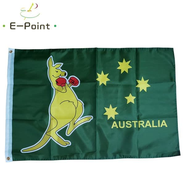 Boxing Kangaroo Flag Australia Day 3*5ft (90cm*150cm) Polyester flag Banner decoration flying home & garden flag Festive gifts