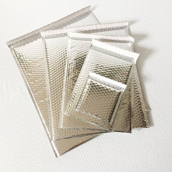 Silver black Bubble Envelope Mailer Packaging Bubble Envolope Bag Free Shipping small Poly plastic Padded bag 11x11cm 18x23cm 25x30cm
