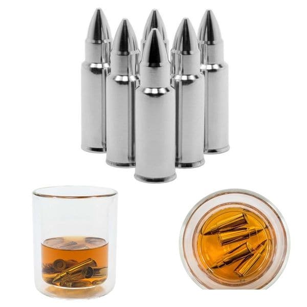 Bullet Shaped Whiskey Stones Stainless Steel Ice Cubes Rocks Wine Beer Chilling Cooler Stone Home Bar Accessories