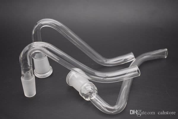 Glass J-Hook Adapter 14mm 18mm female male for Glass Pipe Water Bongs Ash Catcher Bowl free shipping