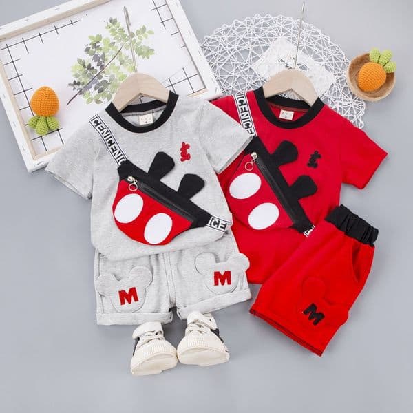 Designer 2026 2Pcs Toddler Kids Baby T-Shirt Tops+Pants Girls Outfits Set Summer Boys Clothes baby Tracksuit Free Shipping
