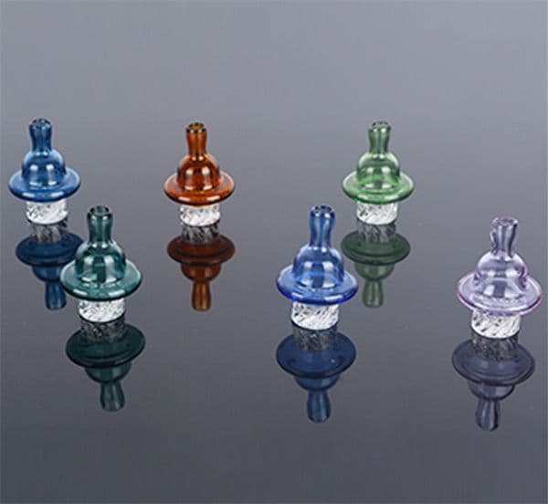Cyclone Riptide Spinning Carb Cap For 2mm quartz Banger With 25mm Bowl Great Air Flow GLass Dome Carb Cap for bongs 10pcs