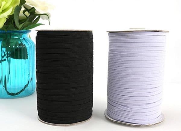 200yards/ Black and White Nylon elastic bands quality elastic belt 1/8 Skinny Elastic 3mm Width for garment trousers sewing accessories DIY