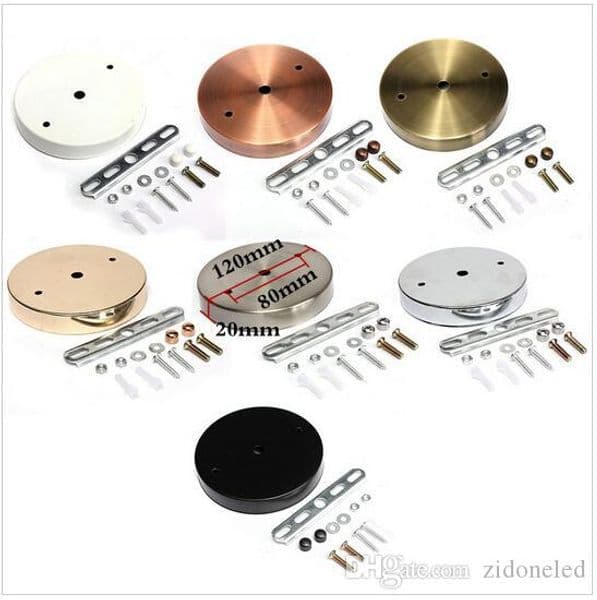 100mm/120mm Ceiling Plate Canopy Wall Sconce Mount LED Vintage Pendant Light Lamp Disc Base Round Ceiling Fixture plate