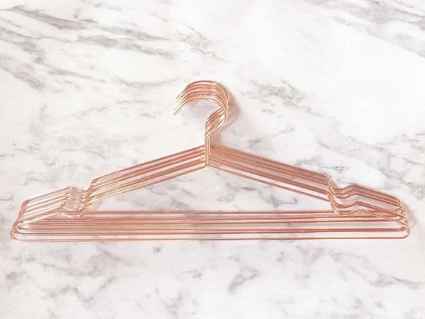50pcs The new Fashion Rose Gold Hangers For Clothes Antiskid Drying Storage Organizer clothing Rack Adult And Children Hanger
