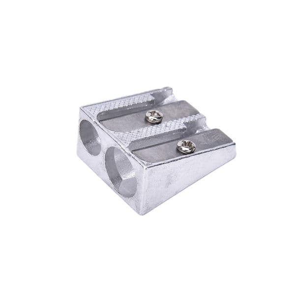 Wholesale- 3pcs/set Sliver Hand Metal Pencil Sharpener Metal Drawing Writing Learning Tools School Accessory