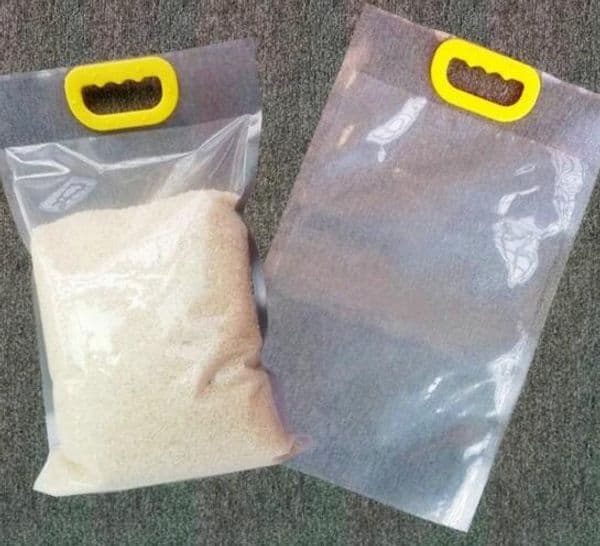 100pcs 5kg Transparent plastic nylon rice grain packaging bags food grade vacuum bag large pouch kitchen storage