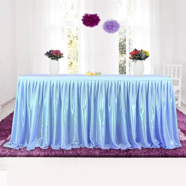 2018 New Tulle Tutu Table Skirt Tableware Cloth For Party Wedding Banquet Home Decoration Wedding Table Skirting 3 Colors