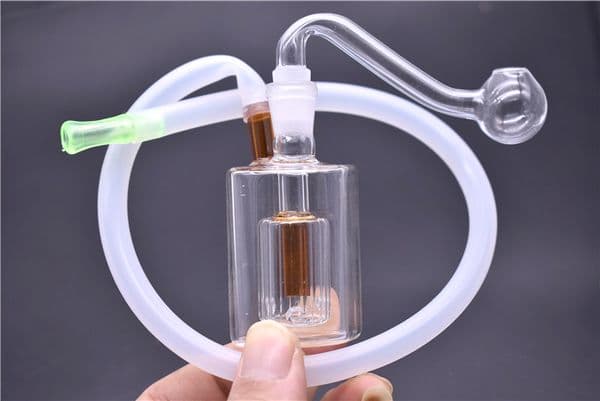 New Design Glass Water Pipes Bongs Pyrex Water Bongs with 10mm small pot Bong Water Pipes Oil bubbler with bowl and hose