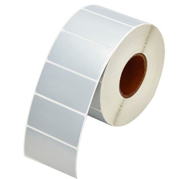 matte silver PET blank package adhesive label sticker in roll market price tag barcode printing label sticker components warning sticker