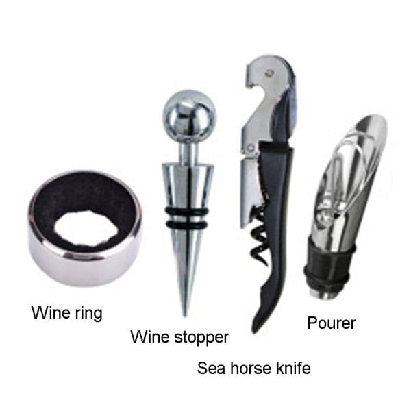 Stainless Steel Wine Bottle Opener Set Hippocampus Knife Stopper Pourer Accessories Bar Counter Tool Abridor De Botellas De Acero Inoxidable Flaschenoffner