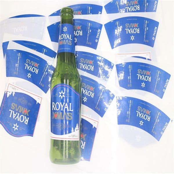 Customized Coated Paper Wine Bottle Package Adhesive Stickers Labels Waterproof Glossy Lamination Sheet Sticker Beer Label