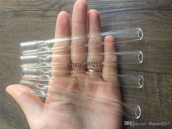 high quality glass pipes oil burner Glass Tobacco Dry herb pipe cigarette filters bat One Hitter Pipe for smoking bongs 10pcs