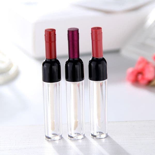 Wine Shape Lip Gloss Bottle Makeup Liquid Lipstick Container Clear Lip gloss Cosmetic Tube Fast Shipping F3646
