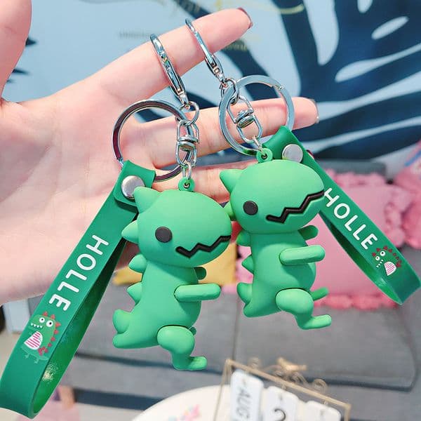 2019 New Fashion Cute Dinosaur Keychain Cute Key Ring Cartoon PU Key Chain Creative Car Bag Phone Key Ring For Men Or Women 49740798