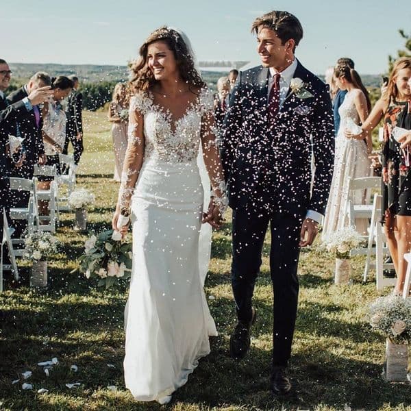 Sexy Amazing Slim Mermaid Wedding Dresses Modest Long Sleeves Lace Appliques Garden Bridal Gowns Customized Formal Long Robe De Mariee