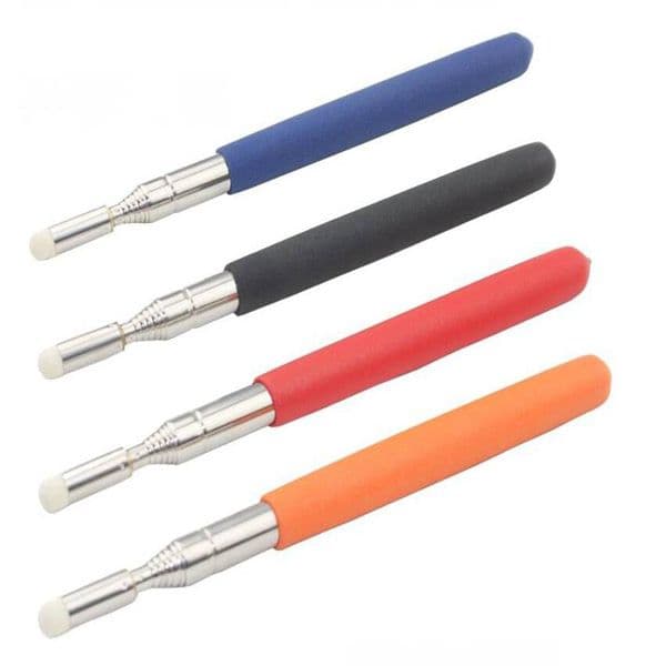 100PCS New Professional touch whiteboard pen High quality felt head stainless steel telescopic teacher pointer 1 meter