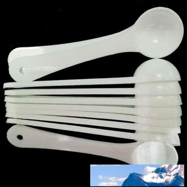 1000pcs 1g Professional Plastic 1 Gram Scoops/Spoons For Food/Milk/Washing Powder/Medcine White Measuring Spoons