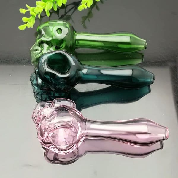 Europe and Americaglass pipe bubbler smoking pipe Colorful oversized ghost head glass pipe