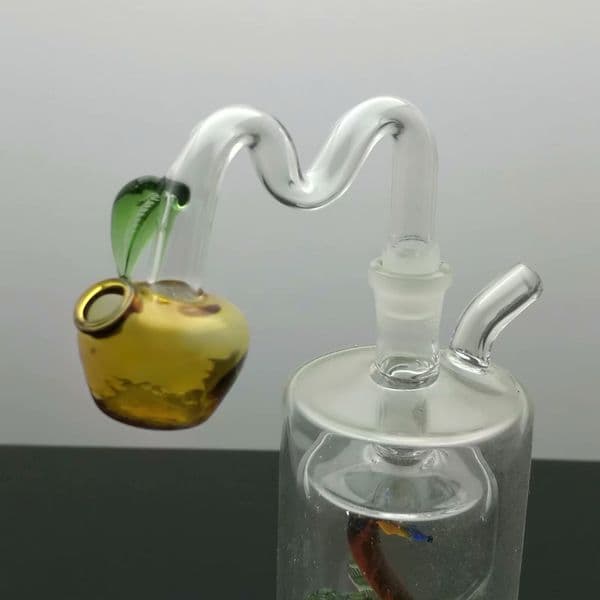 Color apple glass casserole Hot selling in Europe and Americaglass pipe bubbler smoking pipe water Glass bong