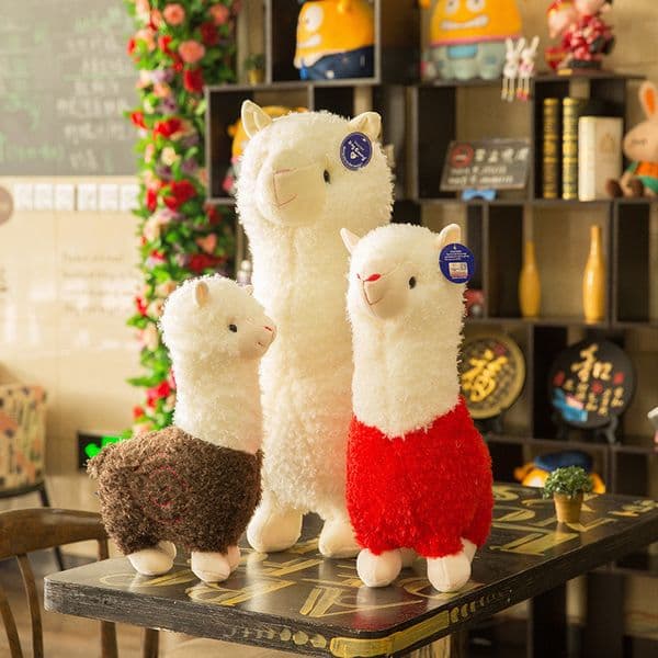 Lovely White Alpaca Llama Plush Toys Doll Animal Stuffed Animal Dolls Japanese Soft Plush Alpacasso For Kids Birthday Gifts MX200716