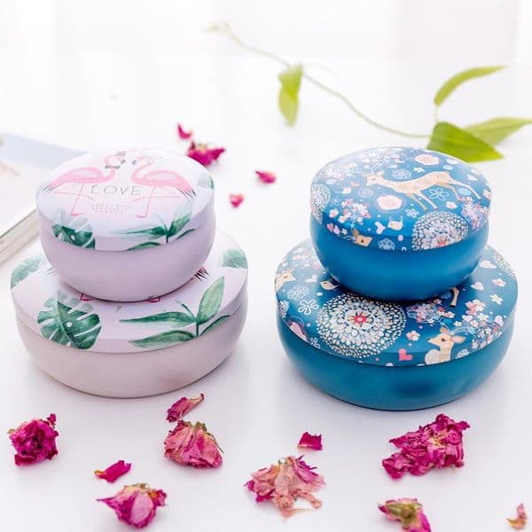 Tinplate candle jar candy gift box empty wedding retro small deer tin can drum shape metal cute round creative storage