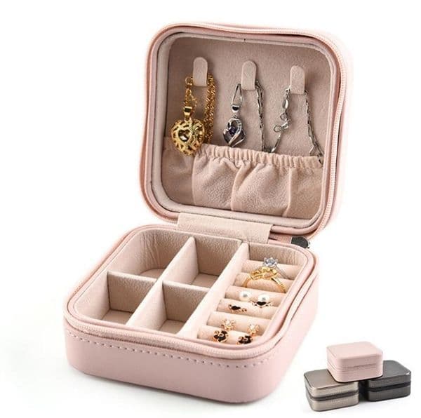 Portable Jewelry Storage Box Lady Girls Jewelry Box Organizer Mini Travel Jewelry Storage Case For Necklace Earrings Rings Caja De Almacenamiento De Joyas Porta