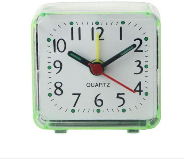 Eco Friendly Home Outdoor Portable Cute Mini Cartoon Multi-function Trip Bed Beep Desktop Alarm Clock Mini Portable Table