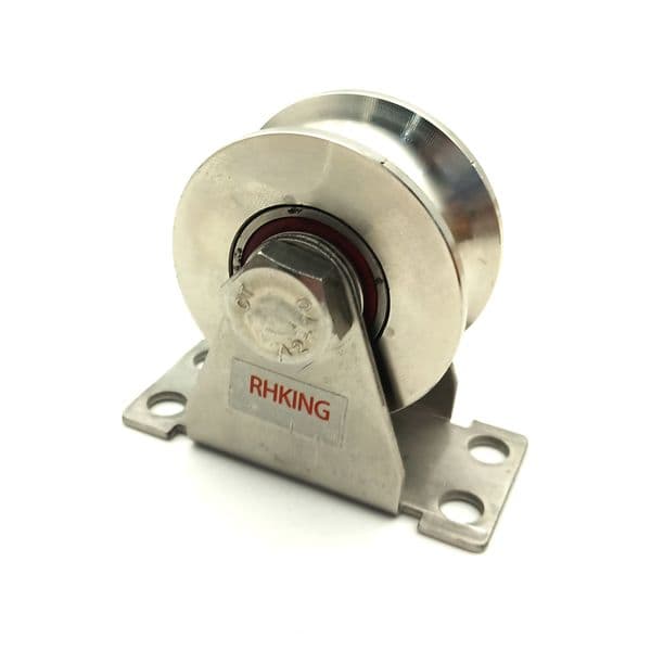 RHKING Groove Wheel Pulley Wheel Stainless Super Silent Detachable Duplex Bearing for home Gym Wire Rope Rail Sliding Gate
