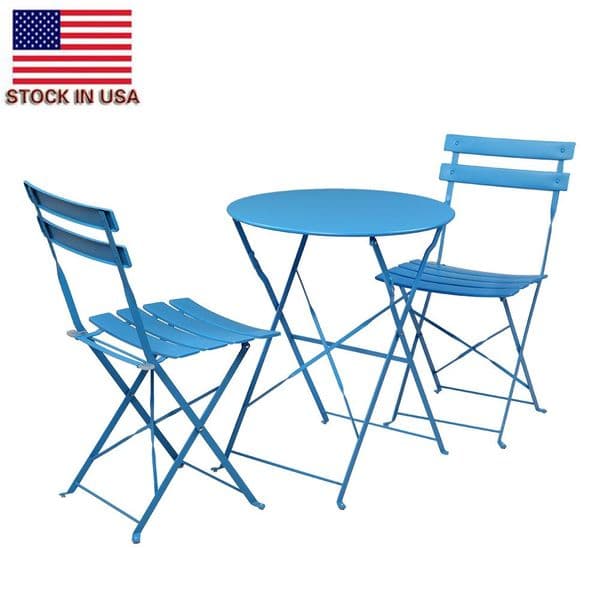 Indoor dining table set outdoor picnic setbeach party chairs fashion portable foldable blue courtyard folding chair