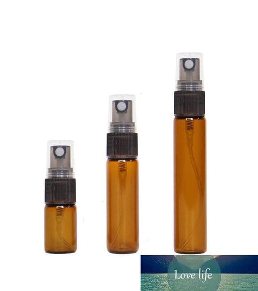 Amber Glass Spray Bottle with Cosmetic Skin Care Atomizer for Eliquid Spray Refillable Bottle 3ml 5ml 10ml Mini Travel Size Container SN731