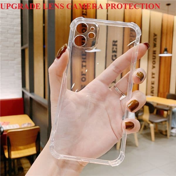 UPGRADE Transparent Clear Phone Case For iPhone SE 2020 SE 2 SE2 Cover For iPhone 11 Pro Max X Xr Xs 7 8 6 6S Plus Fundas Silicone Coque