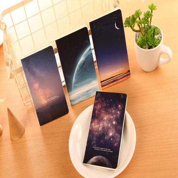 Vintage Romatic Starry Sky Series Kraft Paper Notebook Journal Diary Notepad Vintage Soft Copybook Daily Memos Pads