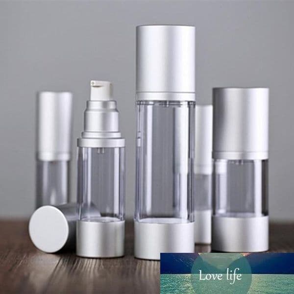 300pcs 30ml 50ml silver airless bottle vacuum aluminum pump bottles lotion bottle used for Cosmetic Container