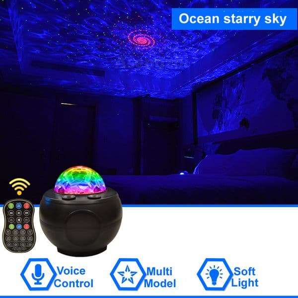 2026 New Galaxy Ocean Starry outdoor Sky Projector Light Bluetooth Speaker Support TF Mp3 Music Player Xmas Decoration Colorful Night Lamp With Remote Control M