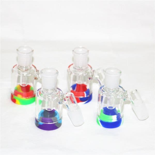 hookahs 14mm 18mm Ash catcher 45 Degree Showerhead percolator one inside joint thick glass ashcatcher for water smoking pipe