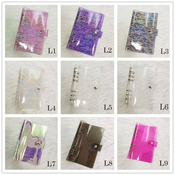 Wholesale 9 Colors A6 Creative Notebook Binder PVC 6 Ring Hole Notepad Cover Scrapbook Photo Album File Folder B2