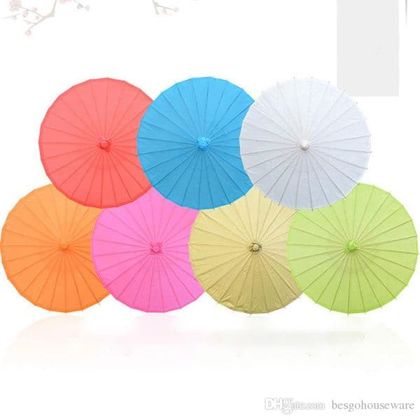 Bride Wedding Parasol Child Handmade Painting Blank Paper Umbrella Stage Performance Prop Paper Umbrella Decoration Craft Umbrella