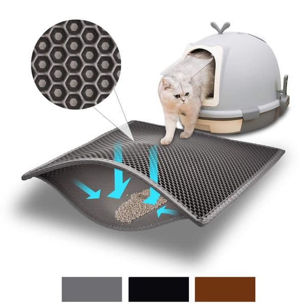 Waterproof Pet Cat Litter Mat Double Layer Litter Cat Pads Trapping Pet Litter Box Mat Pet Products Bed For Cats House Clean LJ201225