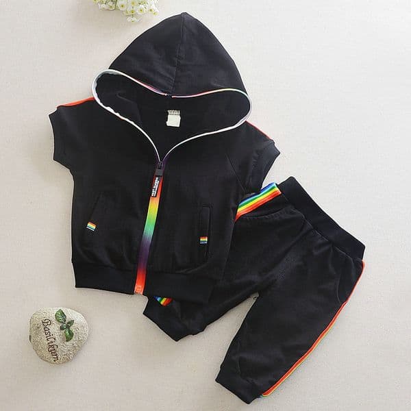 2Pcs Baby Boy Clothing Sets Cotton T shirt Hooded Pants Toddler Set Outfits Kids Clothes