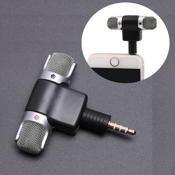 Mini 3.5mm Jack Microphone Stereo Mic For Recording Vlogging Mobile Phone Studio Interview Microphones For Smartphone iPhone Xiaomi Huawei Computer PC