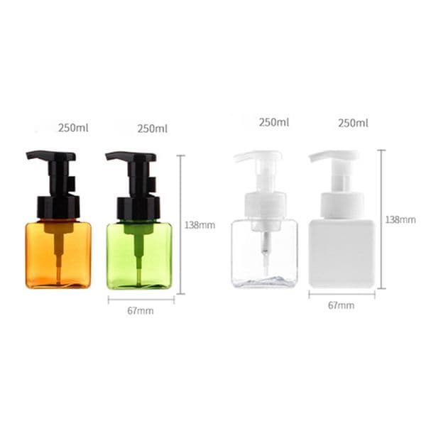 Plastic Soap Dispenser Bottle Square Shape Foaming Pump Bottles Soap Mousses Liquid Dispenser Foam Bottle Perfume Bottle Botella Dispensadora De Jabon De Plastico