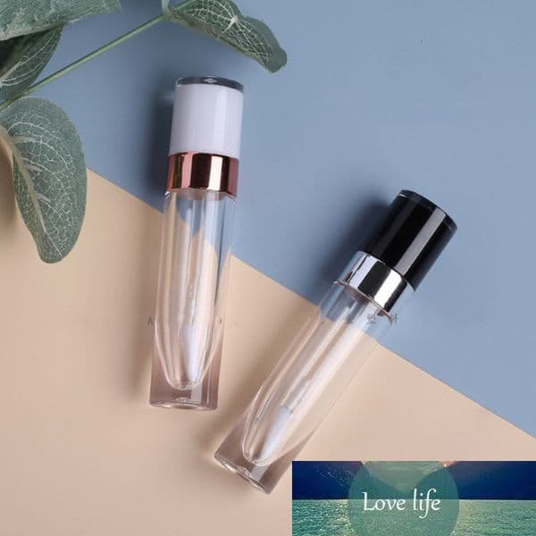 6.4ml White Round Lip Gloss Tube Dispensing Bottle Black Lip Glaze Empty Tube Refillable Bottle Mini Sample Container Bottle