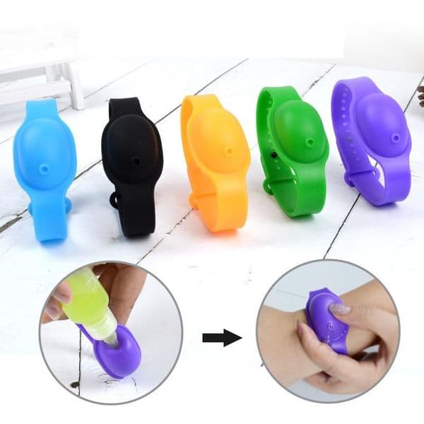 Hand Sanitizer Wristband Portable Silicone Disinfectant Hand Sanitizer Lotion Dispenser Outdoor Kids Soap Dispenser