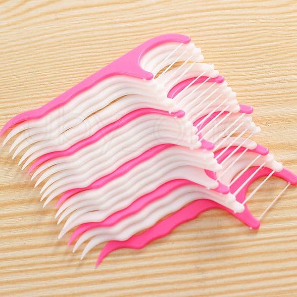 Plastic Dental Toothpick Cotton Floss Toothpick Stick For Oral Health Table Kitchen Bar Accessories Tools /set