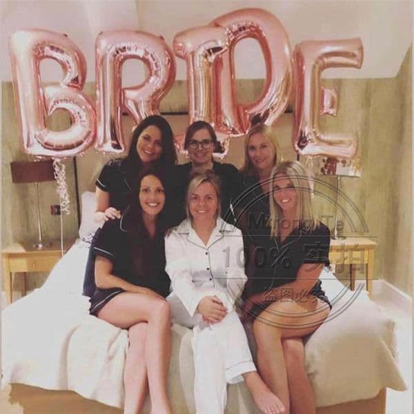 5pcs 30inch Silver Rose Gold Mr Mrs Bride To Be Letter Aluminium Foil Balloons Wedding Valentine's Day Engaged Party Decoration Y0107