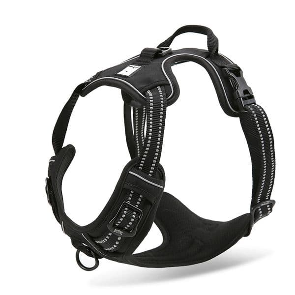 Truelove Pet Dog Harness Reflective high-elasticity sponge padding Adjustable Safety Vehicular lead Aluminum alloy D-ringTLH5651 201104