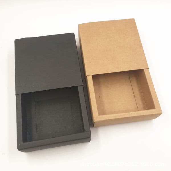 300gsm Kraft Paper DIY Blank Gift Packing Boxes Foldable Jewelry Drawer Display Handmade Craft and Household Accessories Storage Package Box